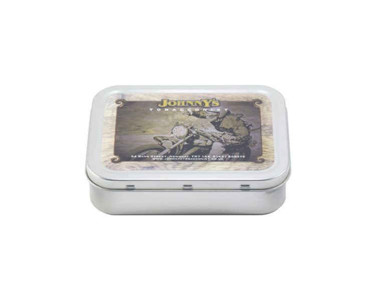 Large Johnny's Tobacconist Biker Tobacco Tin - Johnny's Tobacconist