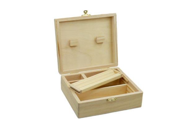 RD Smoking Large Wood Roll Box Open