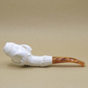 Dragon Claw Straight Meerschaum Pipe - Medium