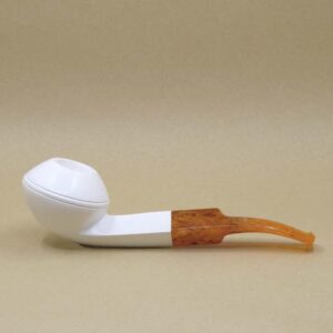 Rhodesian Smooth Meerschaum Pipe - Medium