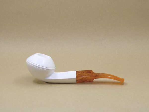 Rhodesian Smooth Meerschaum Pipe - Medium