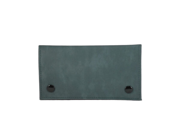 Soft Faux Leather Tobacco Pouch - Blue Grey