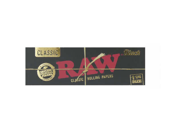 Raw Black 1 1/4 Rolling Papers