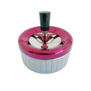 Retro Coloured Top Spinning Ashtray - Pink