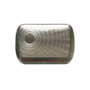 Chrome Sunrise Design Handroll Tobacco Tin